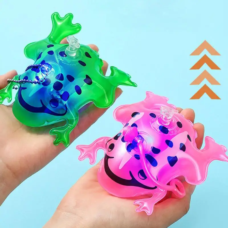 Frog Balloon Mini 10.5x6x11.5cm Inflatable Toys Glow Pink Durable Outdoor Unzip