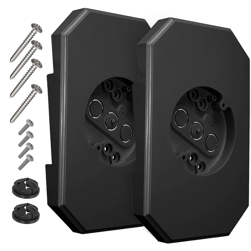 Promotion! Siding Mounting Blocks,Outdoor Siding Mounting Kit,Siding Plate For 1/2Inch Lap Double And 4Inch Siding,2Pac