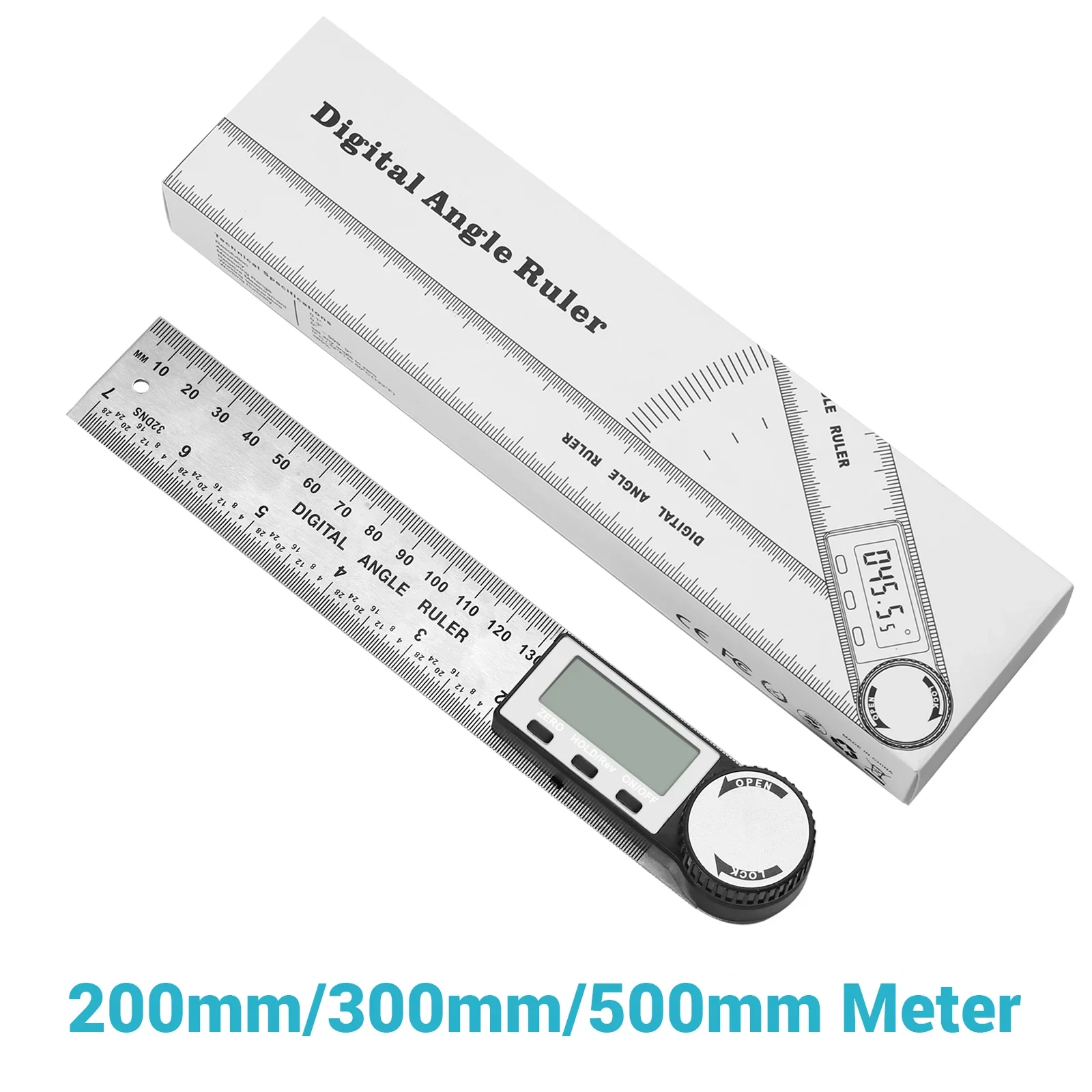 

Digital Protractor Angle Ruler Digital Goniometer Stainless Steel Angle Ruler 200mm 300mm 500mm Electronic Protractor Caliper