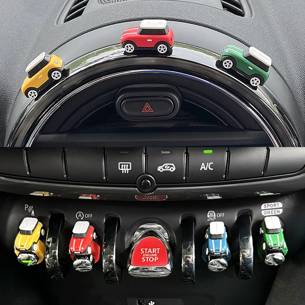 

Suitable For BMW MINI Cooper Accessories Silicone Car Model Button Cover Decoration Start Stop Button Sticker Min F56