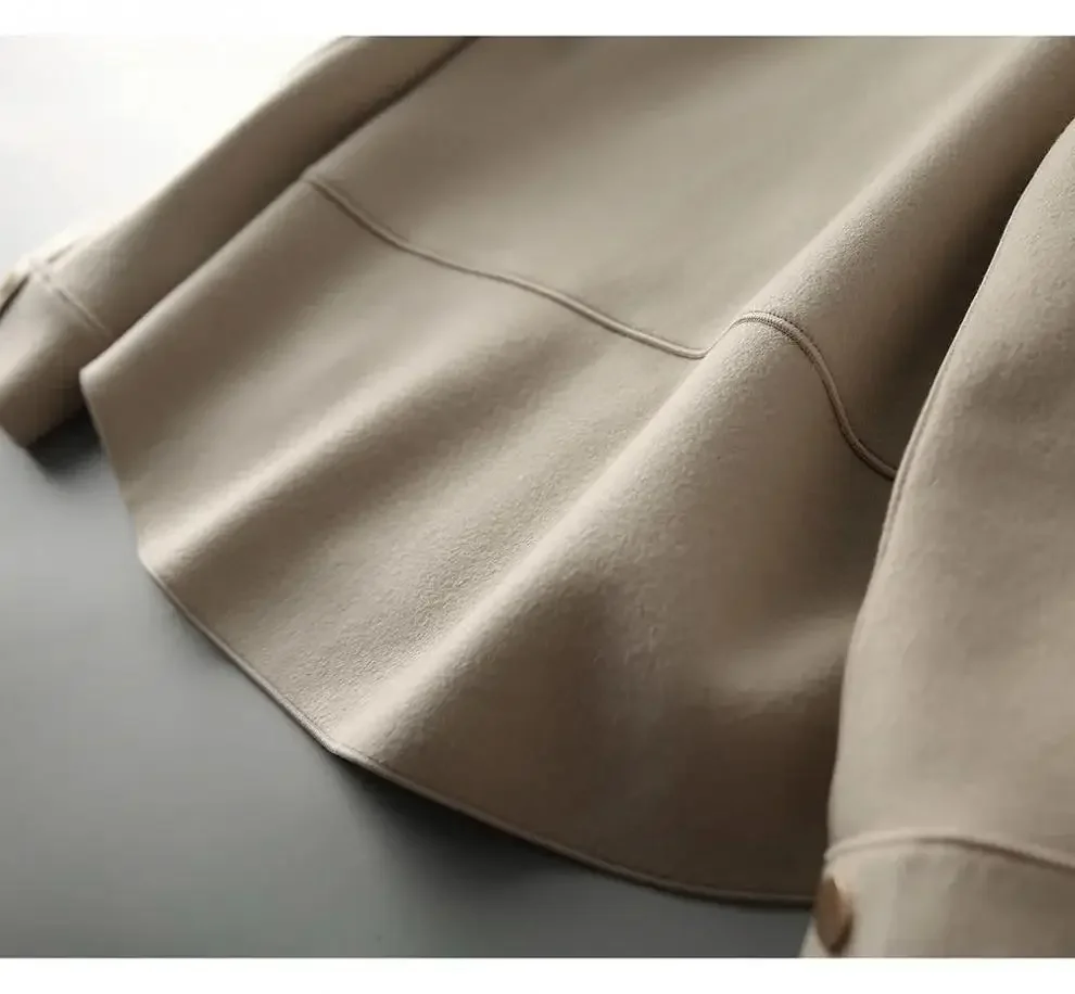 Elegant Fashionable Double-sided Woolen Short Jacket For Women Loose-fit Versatile Top Spring Autumn New Arrival picture