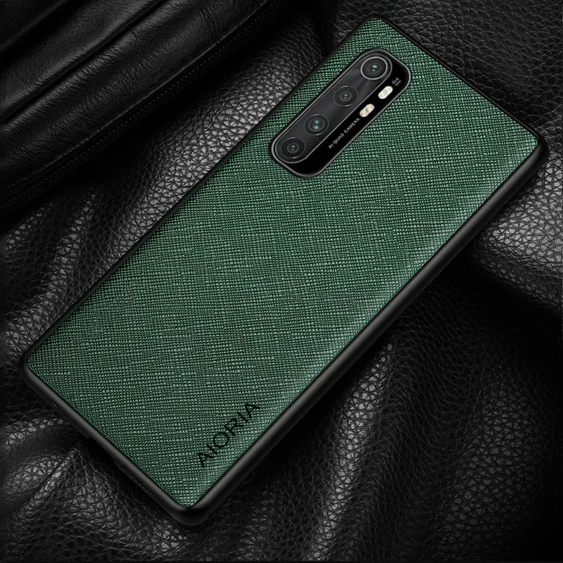 Luxury Cross Pattern Leather Case for Xiaomi Mi Note 10 Series