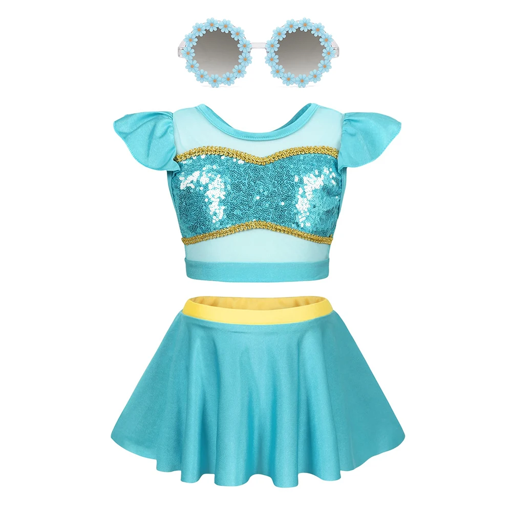 Disney Girl stroje kąpielowe Minnie Mouse 2 sztuki Bikini 2024 letnie wakacje stroje plażowe syrenka Ariel roszpunka księżniczka strój kąpielowy jednoczęściowy