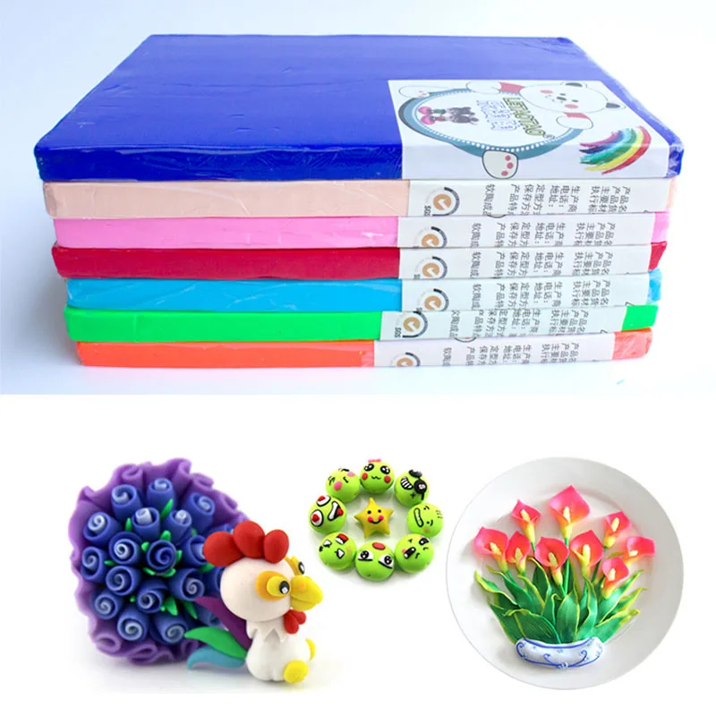 Colorful Soft Polymer Clay for Kids DIY Dolls Making