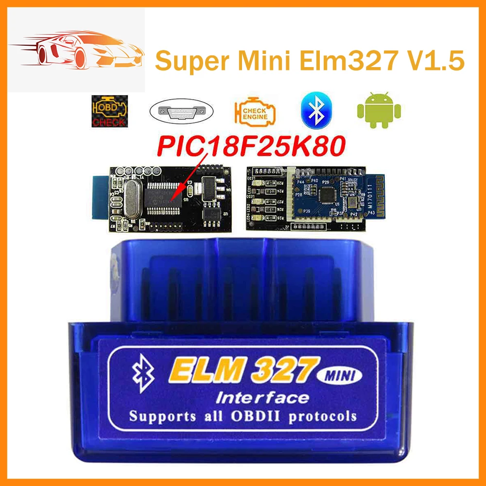 

OBD2 Scanner ELM327 Bluetooth V1.5 OBDII Car Diagnostic-Scanner ELM 327 Bluetooth OBD 2 For Android Code Reader Diagnostic Tools