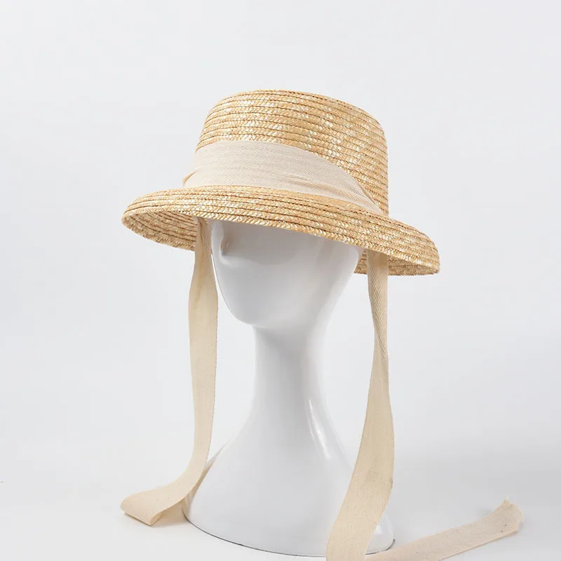 New Style Strap Straw Stalk Fashion Sling Sun Hat Women's Spring and Summer  Sun Protection Beach Vintage Hepburn Style Straw Hat - AliExpress