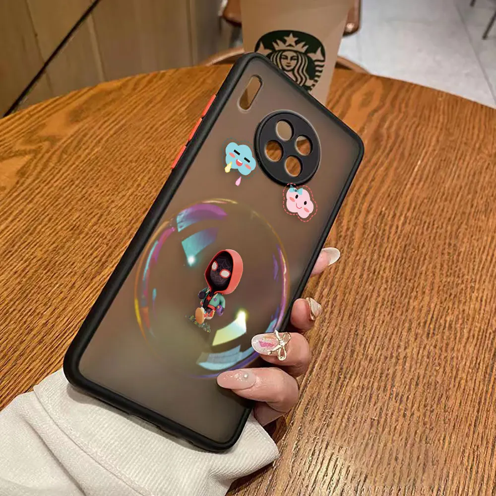 thumbnail image 1 of Funda mate para Huawei Y6P P50 P40 P30 P20 MATE 40 30 20 PRO PLUS Y7P Y9 Funda Shell Marvel dibujos animados héroe Spider-Man Lron Man, 1 of 5