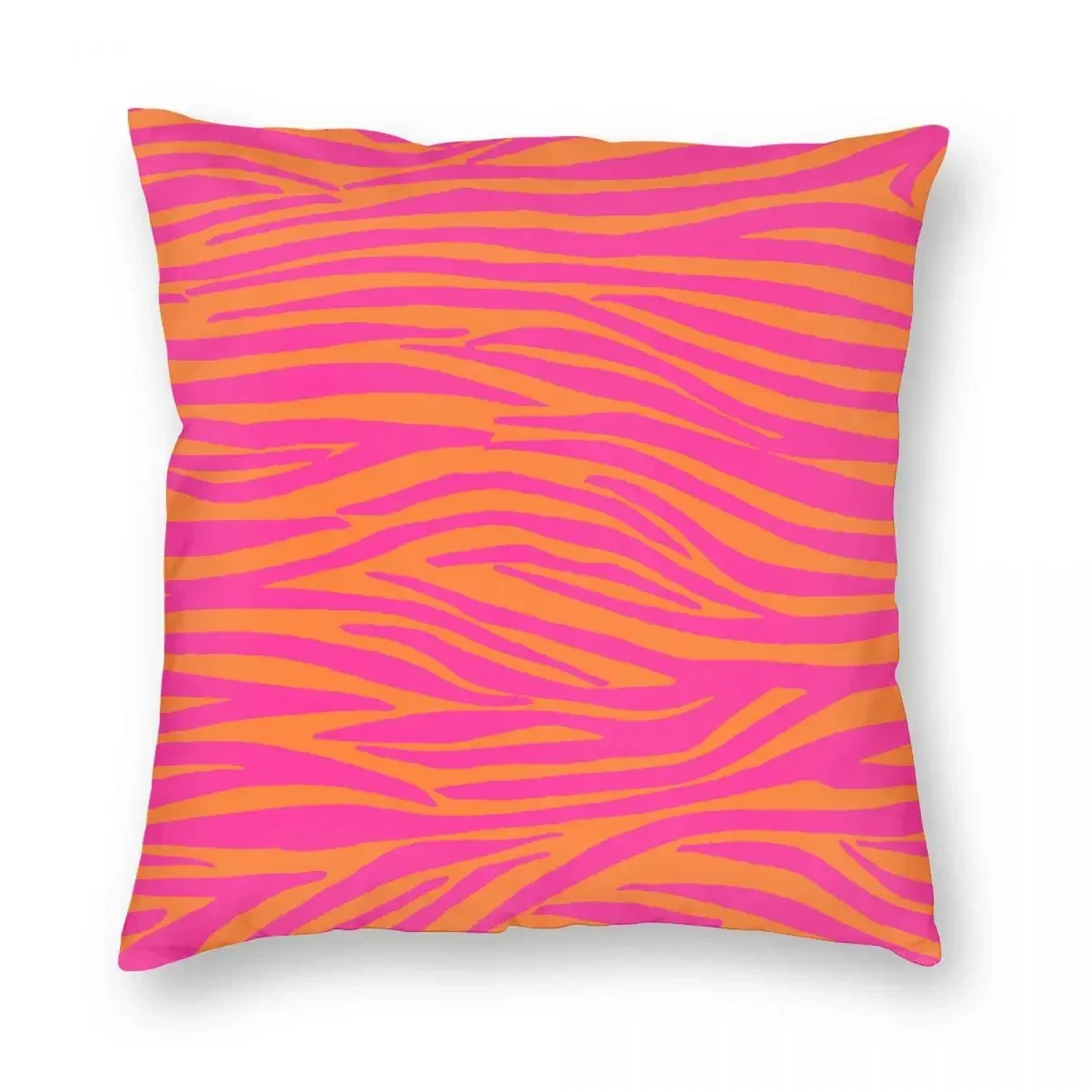 

Pink And Orange Zebra Stripes Pillowcase Printing Polyester Cushion Cover Decorations Throw Pillow Case Cover Home Square 45*45