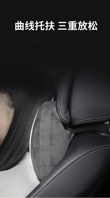 Car Lumbar Support Cushion Backrest Car Seat Deerskin Velvet Lumbar Neck  Pillow Headrest Interior Accessories