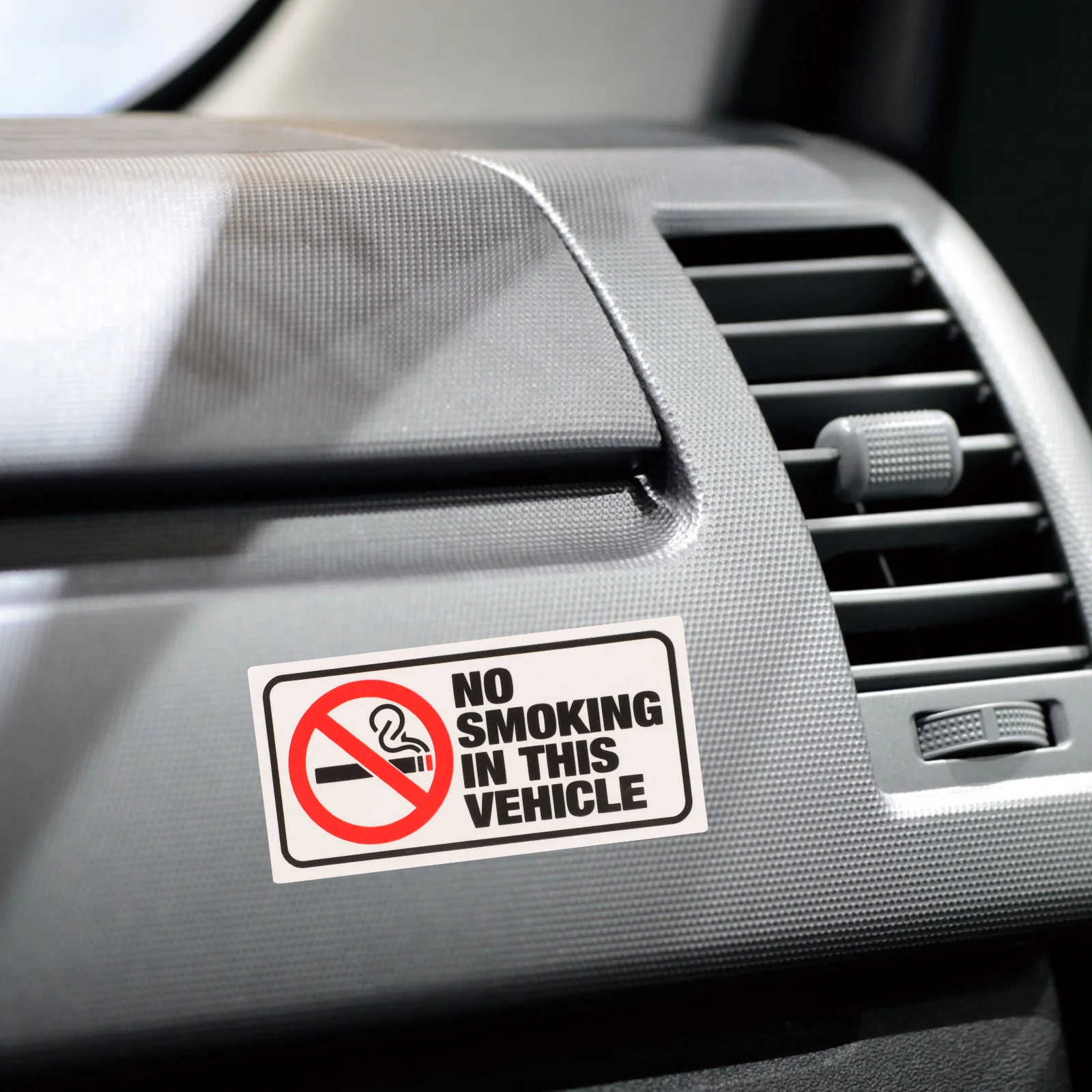 

6 Pcs inside The Car Applique No Smoking Sticker Stickers Copper Plate Sign Label for