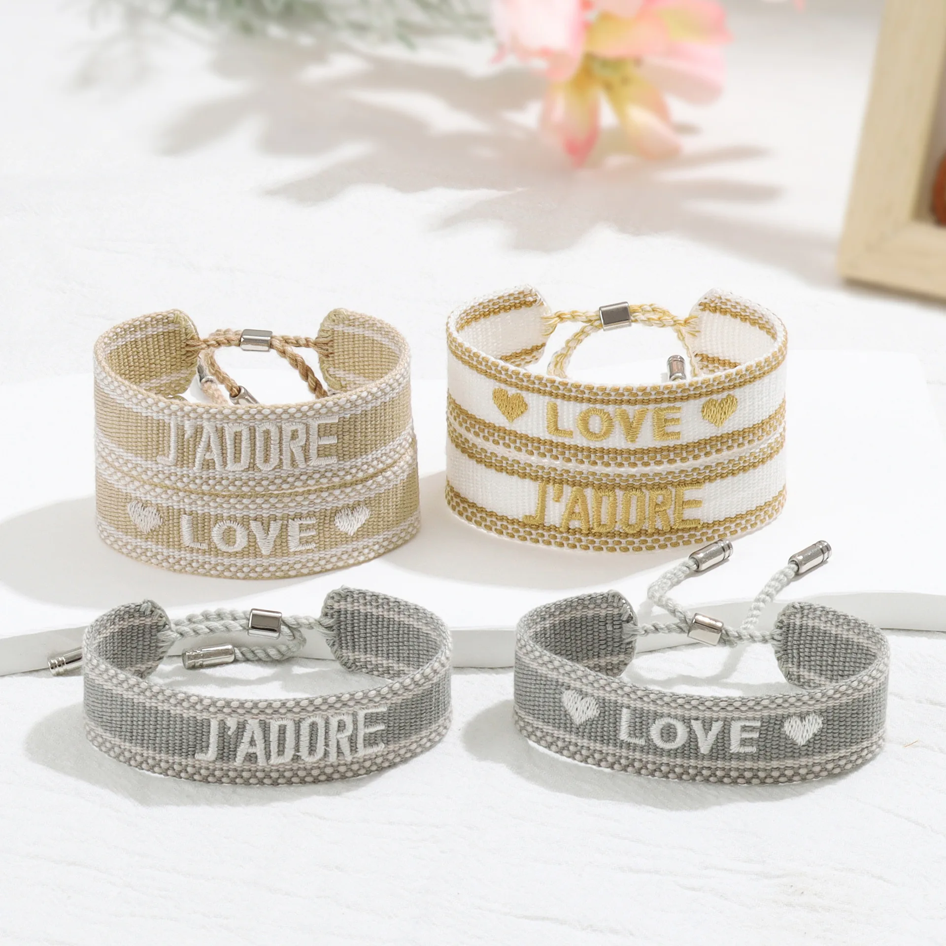 Bracciali Intrecciati Jadore Femminile Lettere Ricamate Corda A Mano Coppie Bracciali Nappa Intrecciati A Mano Regali Per La Festa Della Mamma