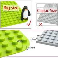 Duploes Big Size Baseplate 16x16 Dots Bricks Assembly Plates Large Particles Animal Classic Figures Building Blocks Kid Toys 2