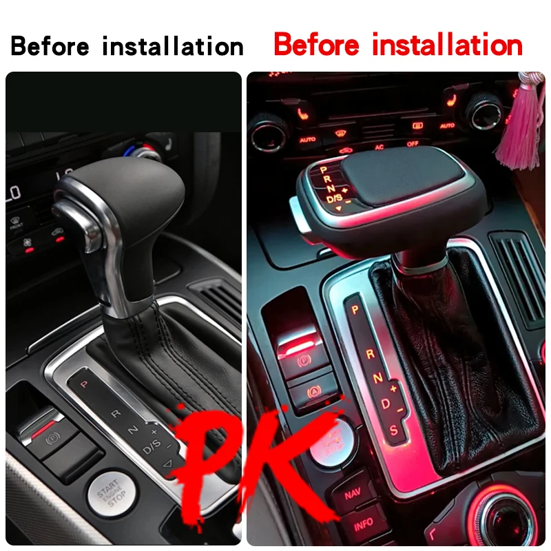 Automatic transmission with LED light Car Gearbox handle Gear shift knob  for Audi A6 C7 C6 A4 b8 b5 A7 a5 Q5 Q7 S5 S6 gear shift