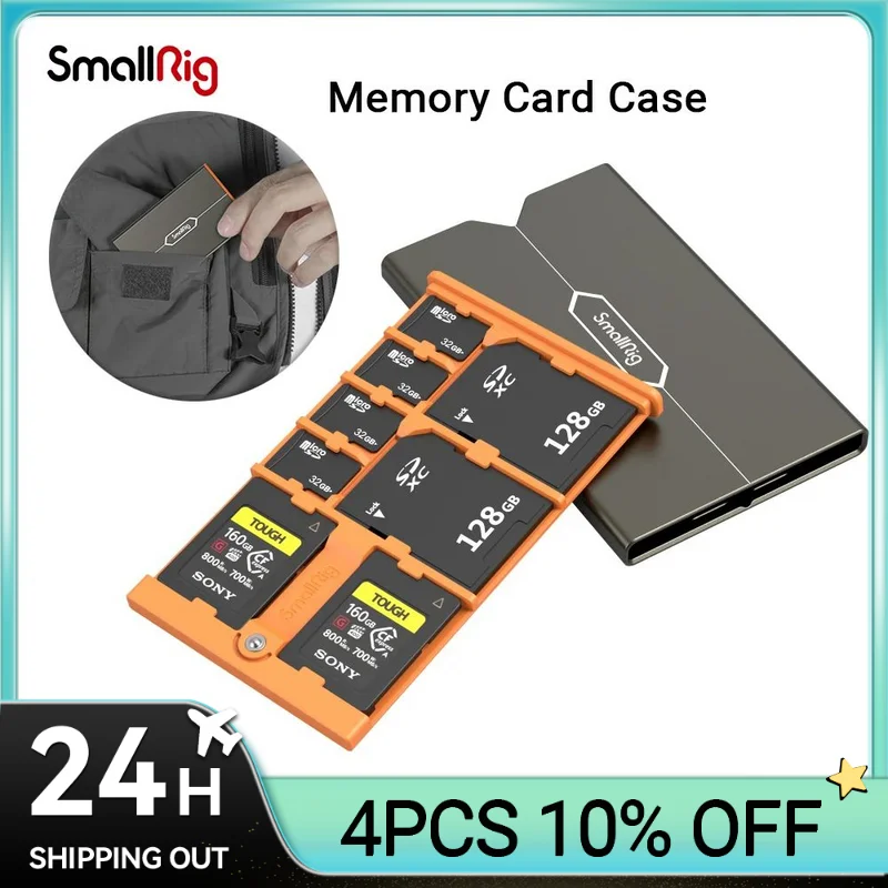 Caixa de Cartão de Memória Smallrig para Sony Cfexpress Tipo-a com sd e Micro sd Slots de Cartão Elegante e Fino 4107