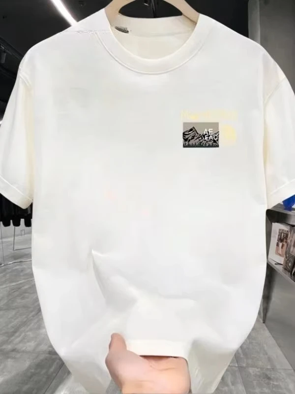 American Plankton Shuai Pure Cotton Short Sleeve T-shirt Youth Summer Ins Fashion Brand Street Loose Round Neck Men's Top Tide