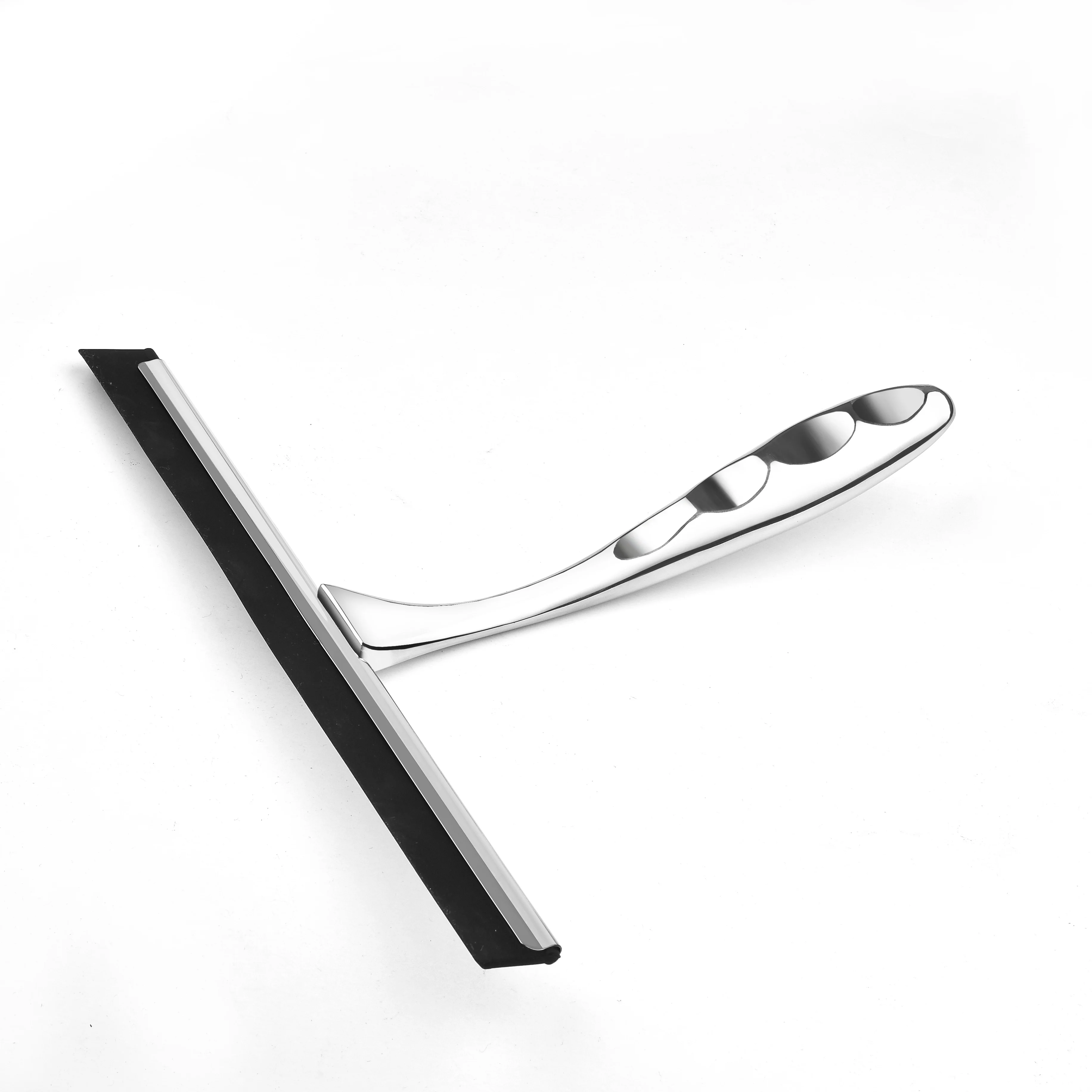 Window Wiper Silicone Rubber Shower Squeegee Blade with Suction Cup Hook Door Hanger 10'' 12'' 14'' inch Bathroom Household Tool 3