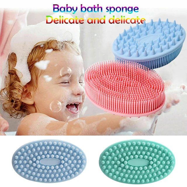 Exfoliating Sponge Dead Body Scrubber Skin Head Washing Brush Comb Silicone Bristle Bath Brush Scalp Massager Bath Tool Hygienic 4