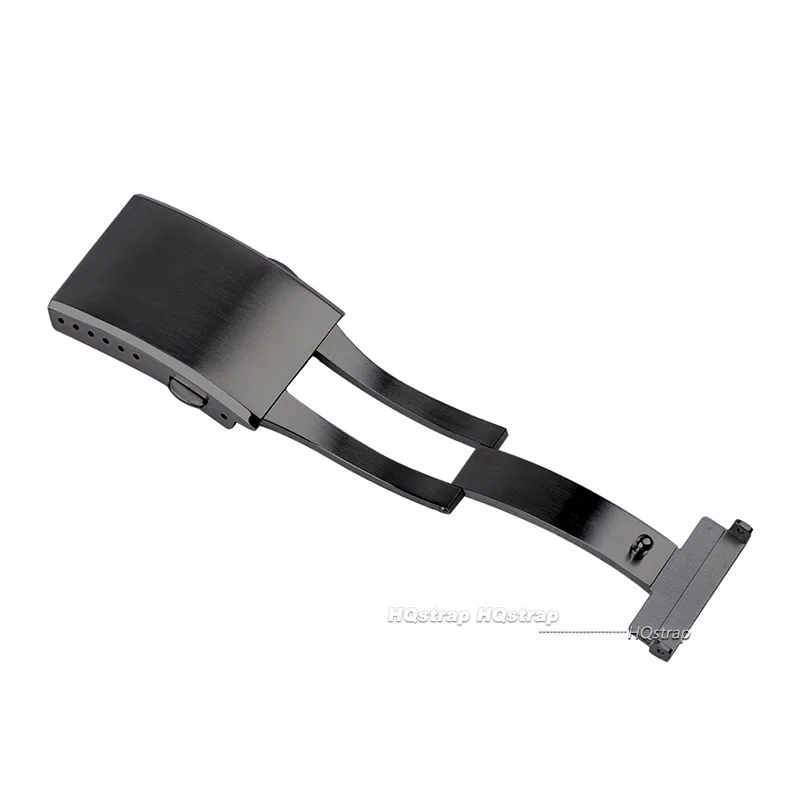 Chiusura A Pulsante Per Cinturino Orologio - Doppia Fibbia Acciaio Inox 18 20 22 24 Mm, Nuova