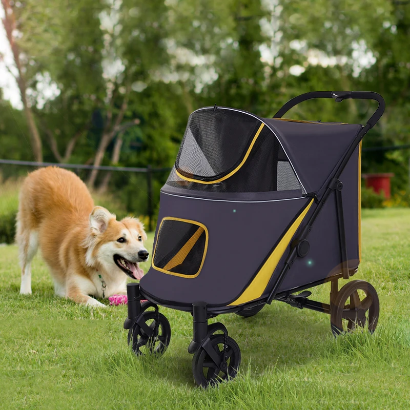 

60KG big dog trolley cart breathable foldable large pet stroller cart pet strollers for large dogs