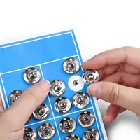Snap Buttons Black Silver Metal Fasteners Press Button 8/12/16/18/20mm Iron Stud Plating Round Button Garment Sewing Accessories 2