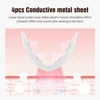 EMS Face Slimming Device Double Chin V Shape Lift Belt 5 Color Lights Hot Compress Face Vibration Massager With Remote Control 6