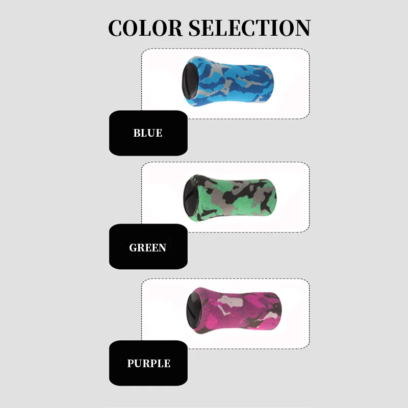 RUKE 1pc Fishing Reel Handle Knob Material Camouflage EVA Knob For DA/S Type Reel DIY Handle Accessory Include 2pcs Bearings DIY