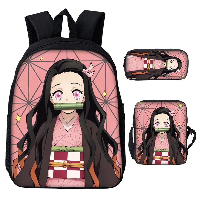 

Ghost Slaye Peripheral Cartoon Backpack Student School Bag Pencil Bag Portable Cartoon Lunch Bag Pencil Box School Bag Mochila