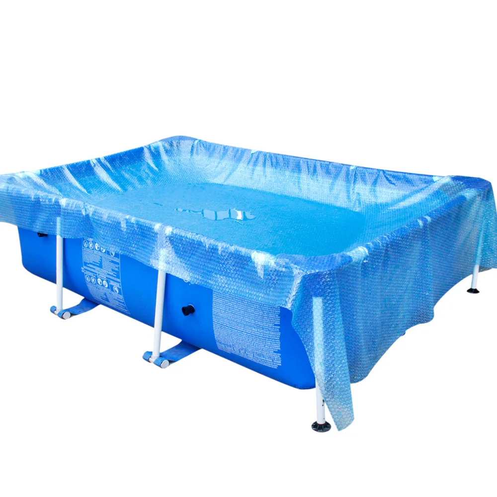 Pool Cover Round/Rectangle Solar Swimming Pool Cover Waterproof Heat Insulation Bubble Film Outdoor Anti-UV Dustproof Cloth
