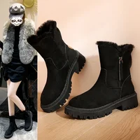 NEW Snow Boots Women Winter Warm Fashion Designer Platform Boots Non-slip Short Plush Flats Suede Shoes Mujer - Image 2