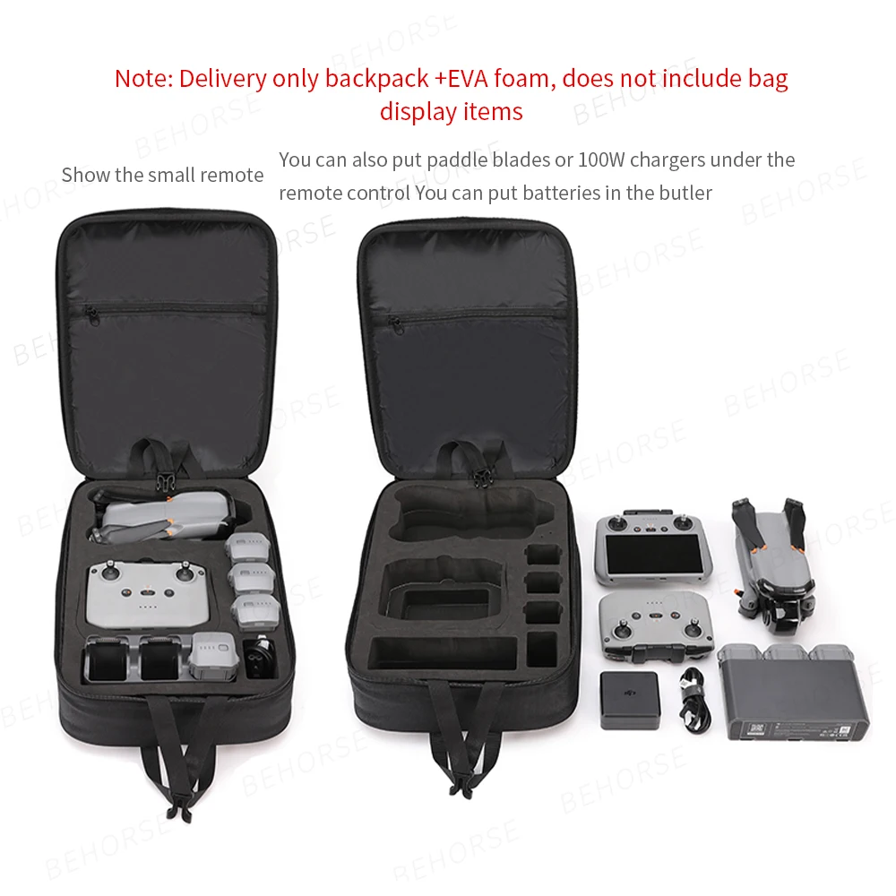 DJI Air 3/Air 3S/RC 2/N3용 하드 백팩 보관 케이스 숄더백 DJI Air 3/Air 3S 액세서리용 휴대용 핸드백