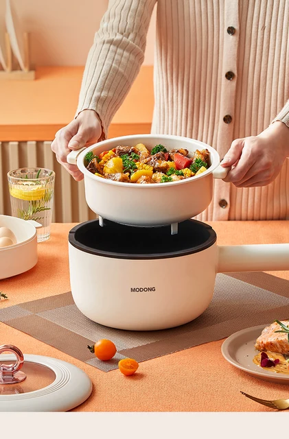 2L Split Electric Cooking Pot Portable Hot Pot Rice Cooker Non-stick  Multicooker Smart Electric Skillet Dormitory Pancake 750W