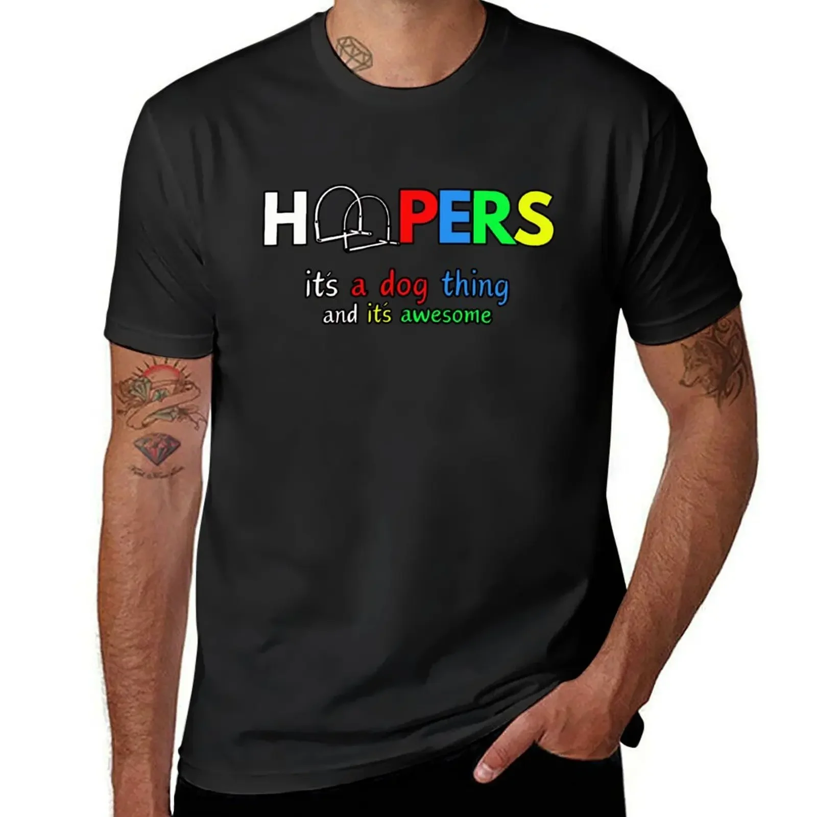 

Dog Hoopers - Hoopers, it's a Dog thing and it's awesome colorful T-shirt vintage clothes Aesthetic clothing Men's t-shirt
