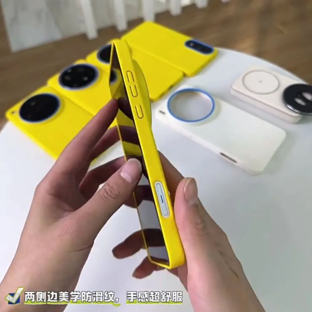 Magnetic Attraction Matte Hard Shell Phone Case with Lens Protector