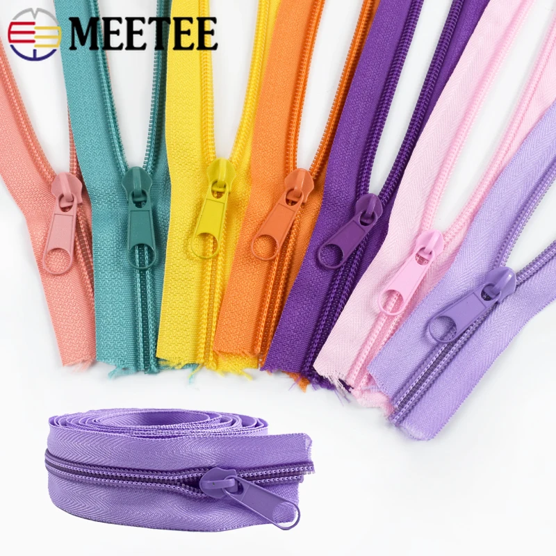 Rainbow Nylon Zipper with Slider Bags for Garment Decoration and Repair – Available in Multiple Lengths