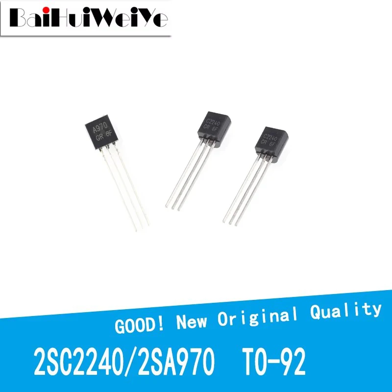 100Pairs 2SA970 & 2SC2240 A970/ C2240 2SA970-GR/ 2SC2240-GR - Foto 4