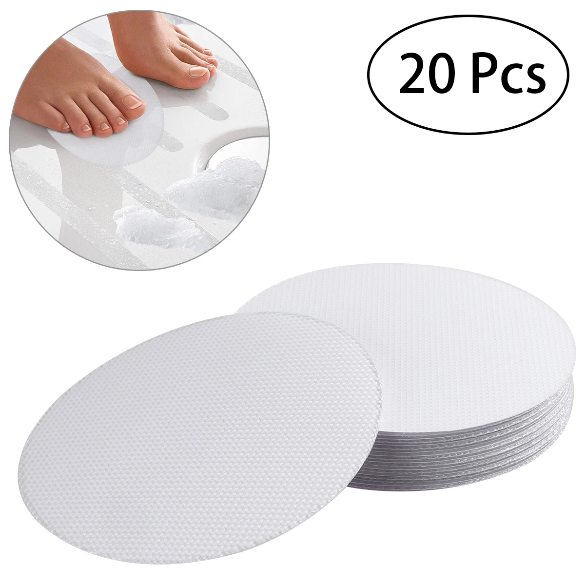 

20PCS 10CM Slip Stickers Non Bathtub Shower Anti Sticker Bathroom Adhesive Tub Bath Treads Decals Floor Tape Discs Strips Skid