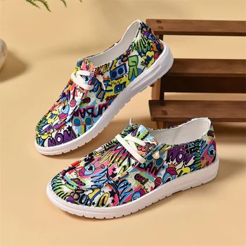 2024 여름 캐주얼 프린트 라운드 토, 아름다운 귀여운 어린이 워킹화, 고무 편안한 베이비 플랫 슈즈