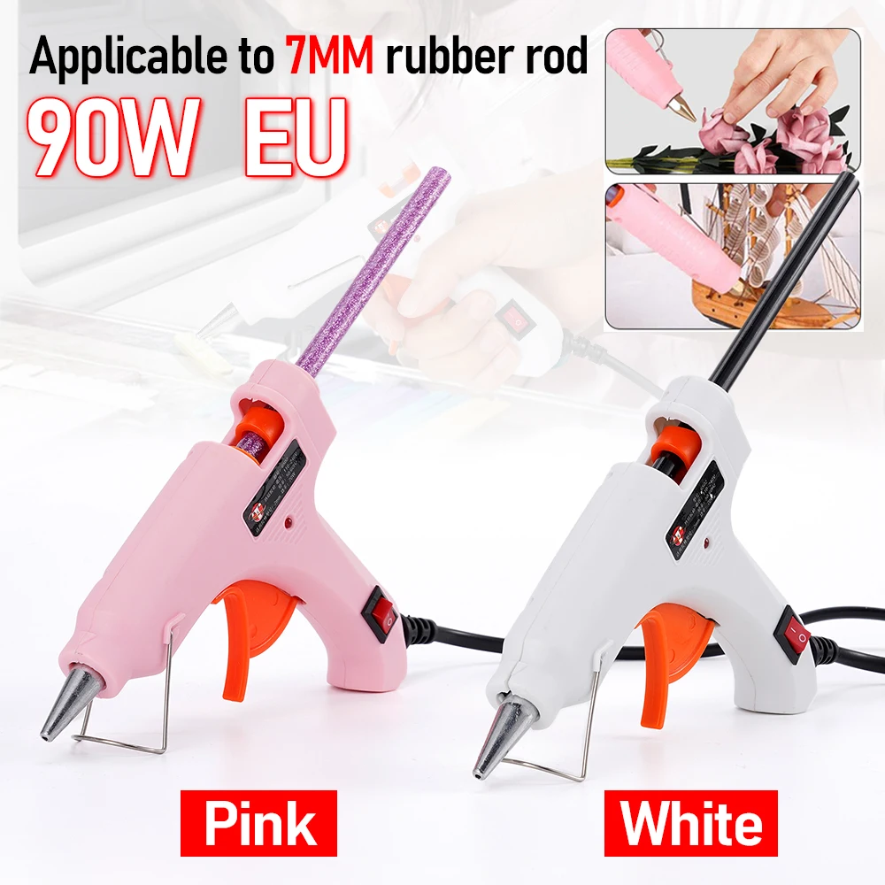 90W Hot Melt Glue Gun with Switch for 7mm Glue Stick Mini Indusrial Adhesive Hot Gun Electric Heat Temperature Gun Repair Tool 2