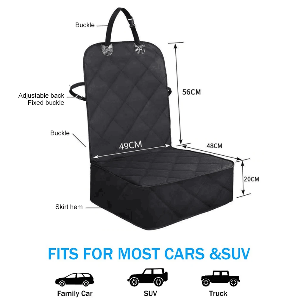 Dog Car Front Seat Cover Waterproof Folding Pet Cat Dog Carrier Mat Seat Cover Car Rear Seat Mat Cushion Protector for Cars SUV