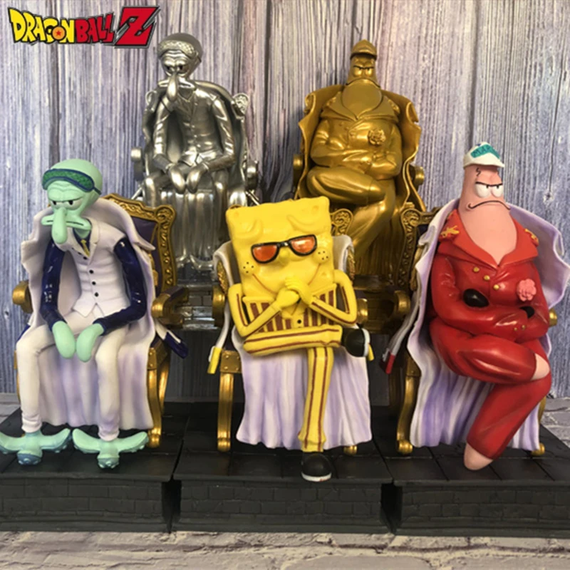 One Piece PVC Figura Modelo para Crianças, Bob Esponja, Calça Quadrada, Patrick Estrela