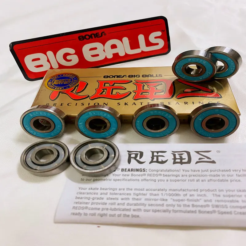 Bones Race Reds Roulements Pack de 8 - Skateboards