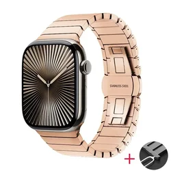 Premium Metal Strap Bracelet for Apple Watch - Comfortable Design (Rose gold)