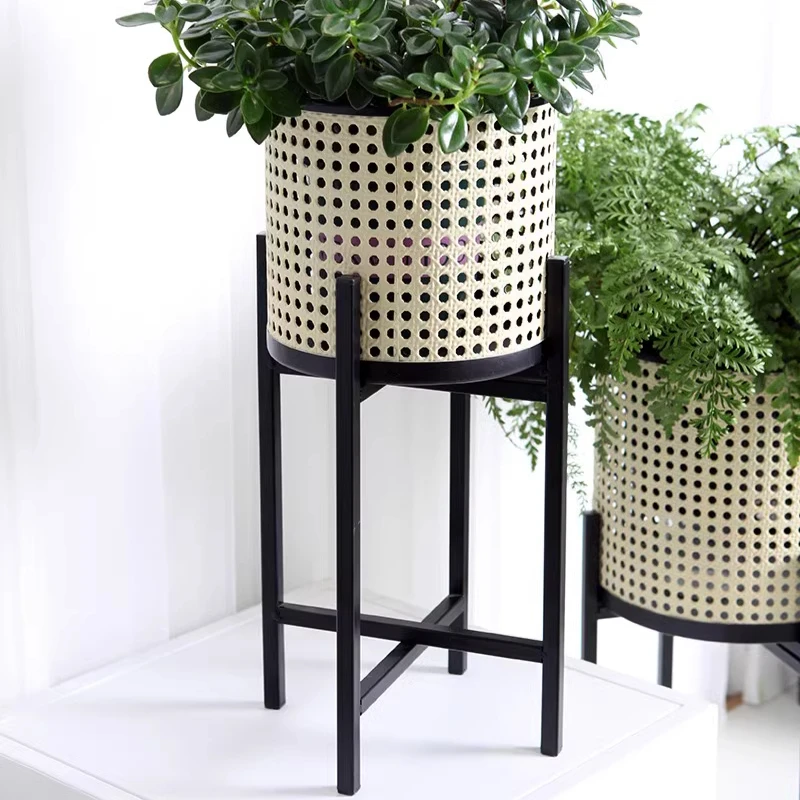 Minimalist Modern Foldable Plant Stand Metal Mesh Flower Shelf Multi-Level Green Plant Display Artistic Home Decor for Indoor