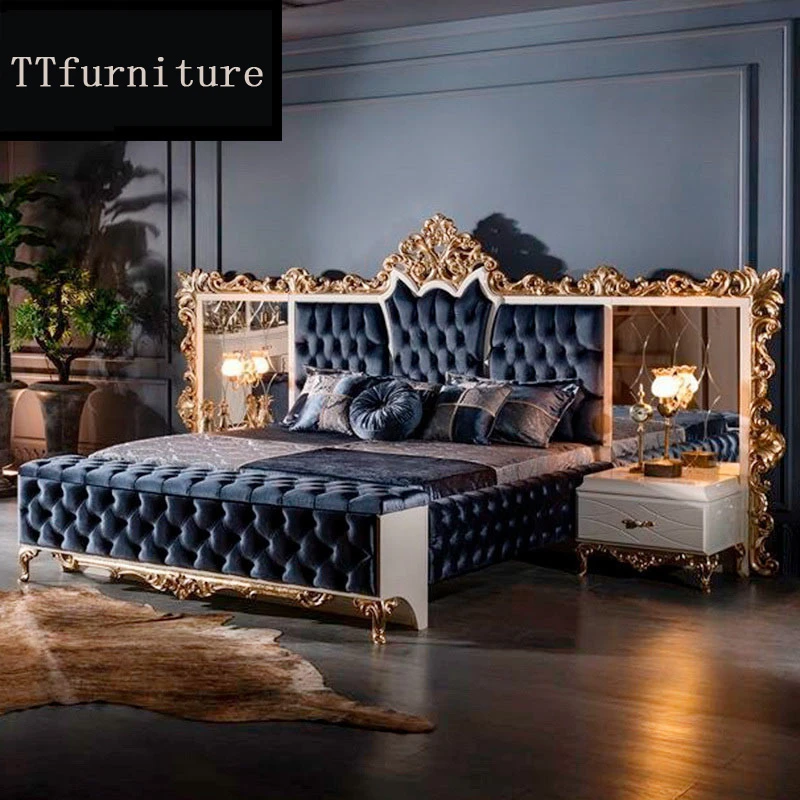 Speeltoestellen moeilijk tevreden te krijgen Allergisch Moderne Europese Italiaanse Massief Houten Bed Mode Gesneden Luxe Franse  Slaapkamer Set Meubels Kingsize Jxj28| | - AliExpress