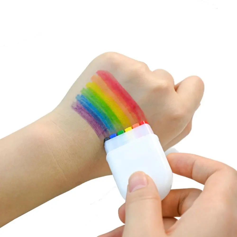 

DIY Paint Accessories Rainbow Face Painting Stick Water-Soluble Bright Colors Body Art Paint 6 Color Non-Toxic Face Body Paint