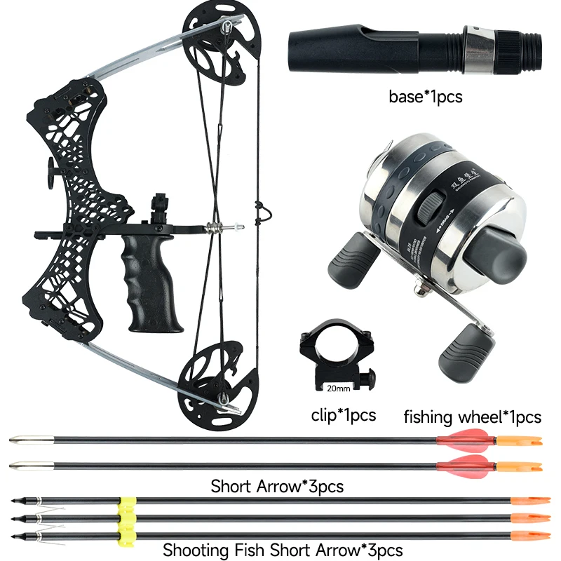 35 Lbs Pulley Compound Bow Fishing Bow and Arrow Accessories Archery  Composite Bow Beginner Shooting Training Non Curved Bow - AliExpress