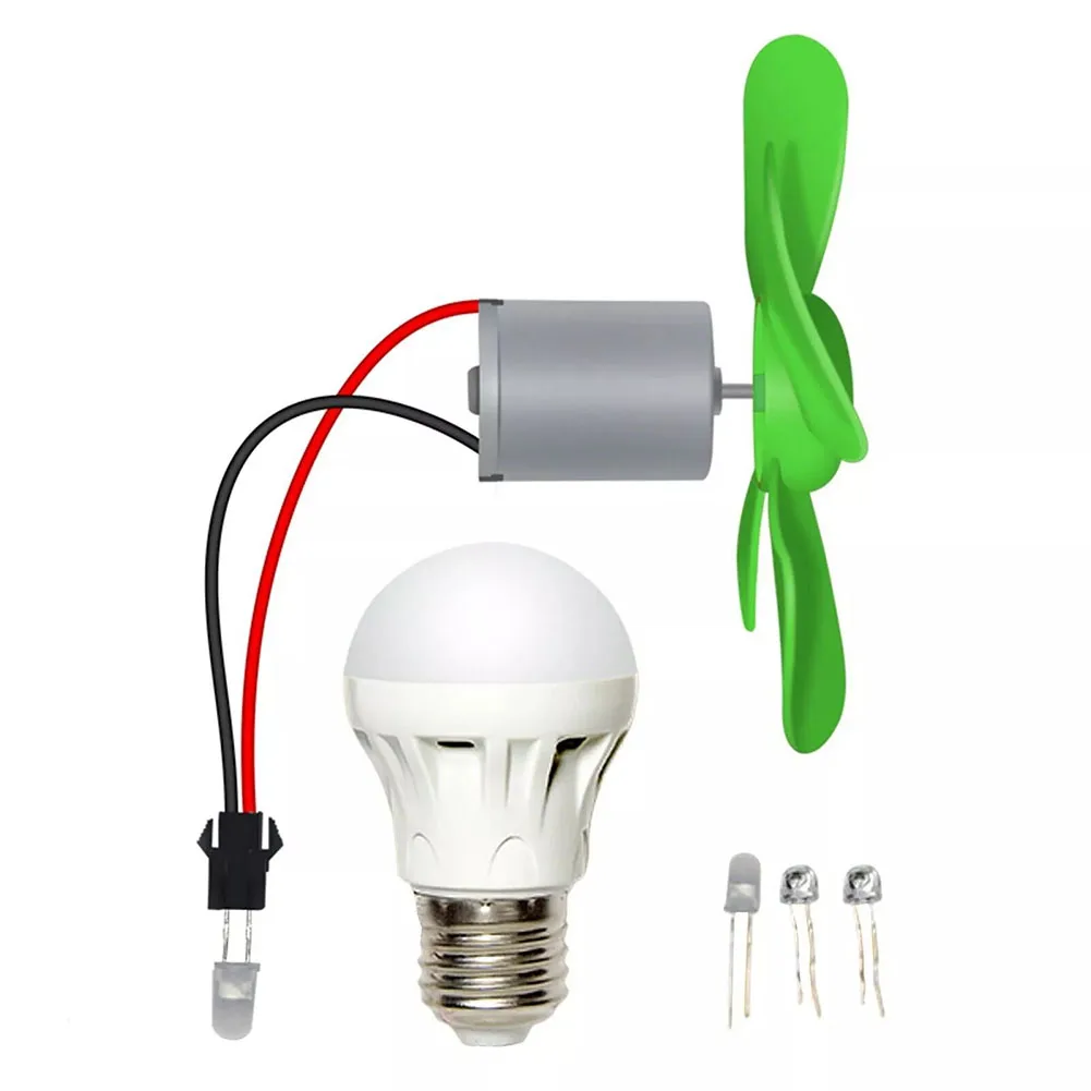 Description Picture 2 of itemSmall Generator Mini Wind Turbine Motor Bulb DIY Kit Power Alternative Energy Generator Experiment Generator Model 12V