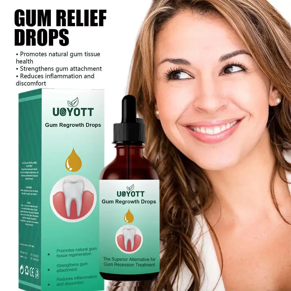 

UOYOTT Gum Repair Drops Clean Teeth Whitening Remove Macular Gum Teeth Health 30ml Soothe Drops Care D9U3