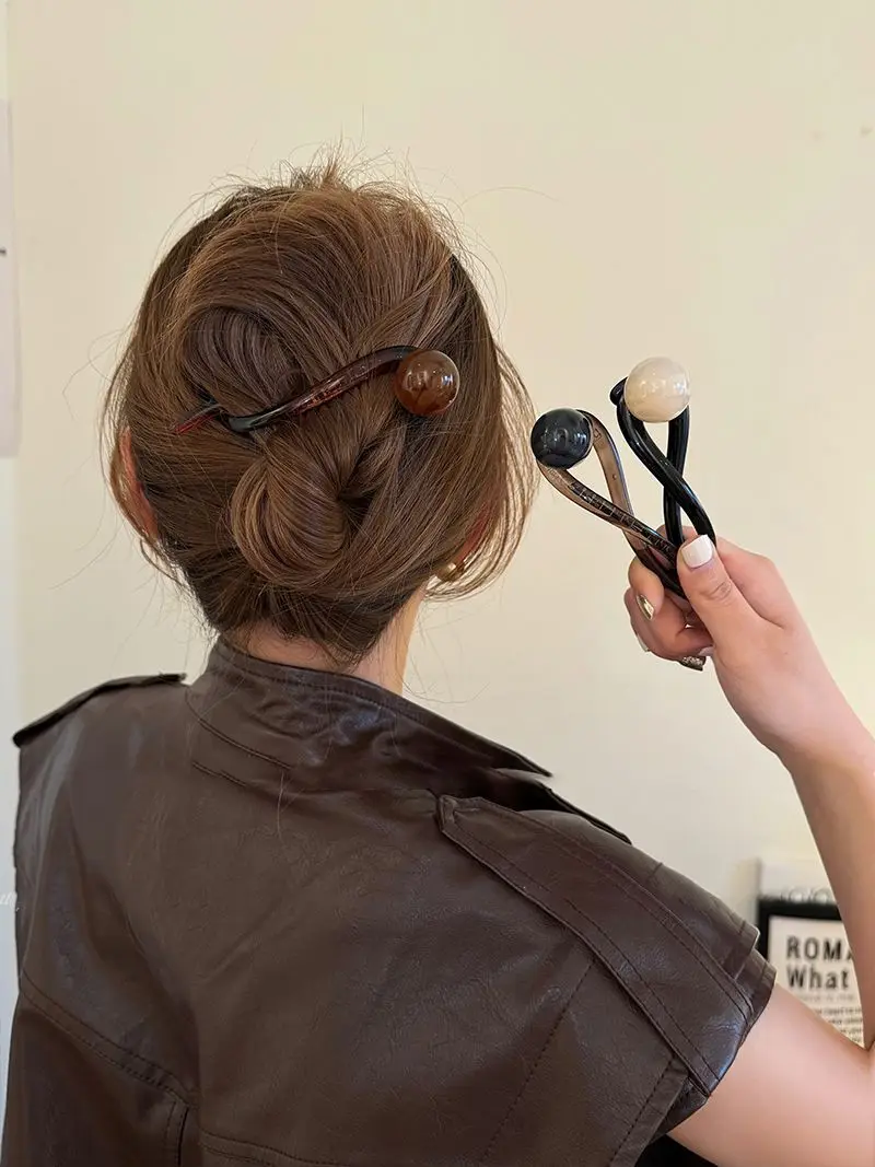 Vintage S-form Perlen Haarklammer Elegante Haar-accessoires_voghion.com