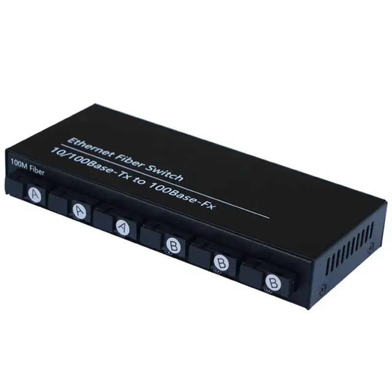 

6 Optical 2 Electrical 100M Single-Mode Single-Fiber Optical Fiber Transceiver Optical Fiber Wwitch